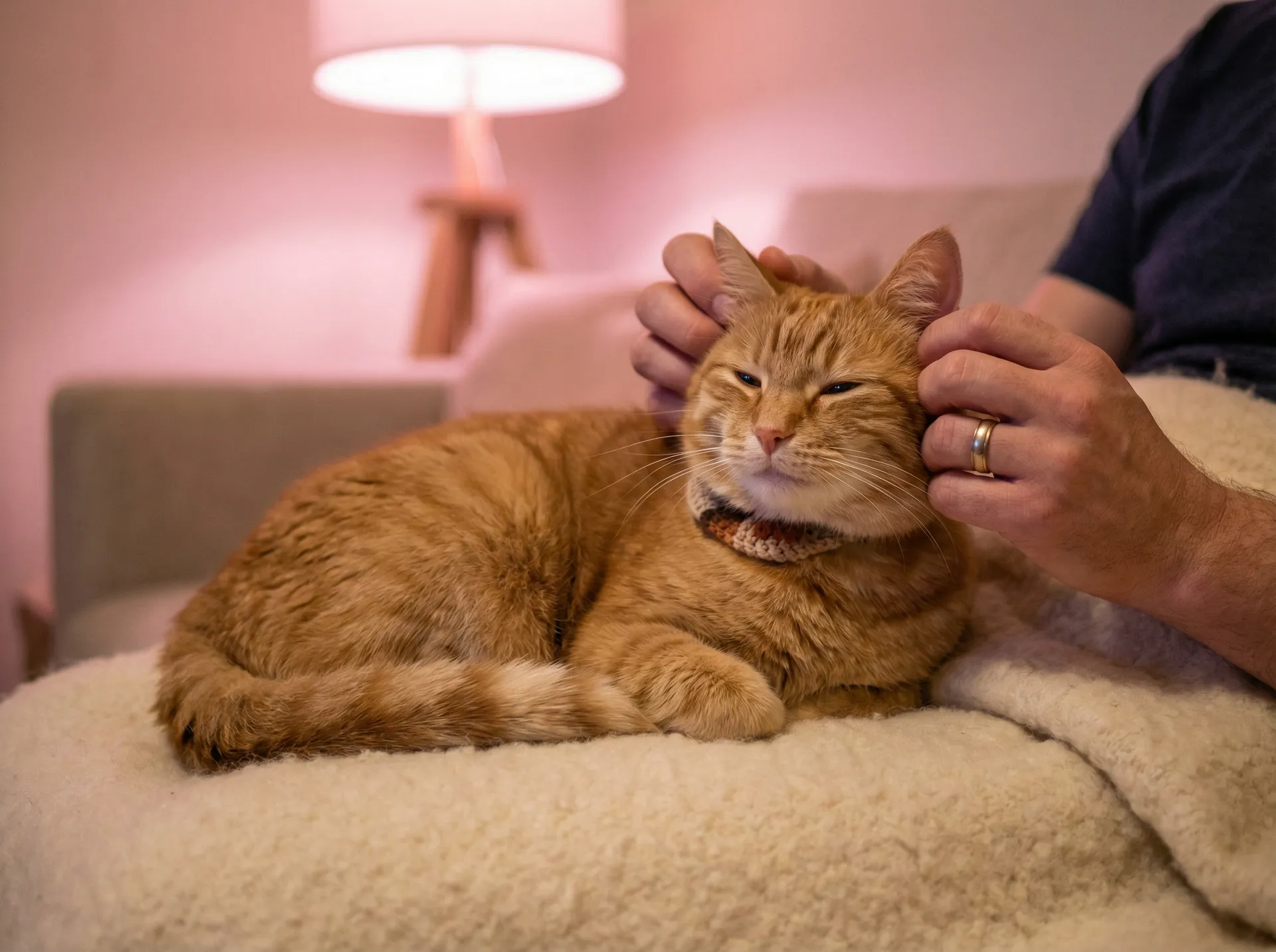 猫咪被温柔抚摸的幸福时刻 - 乡巴佬雅克